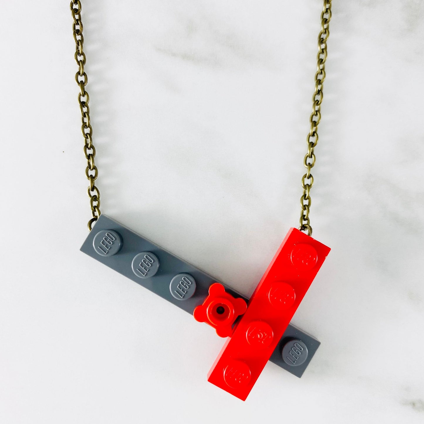 Tu Snaps necklace made from Lego pieces