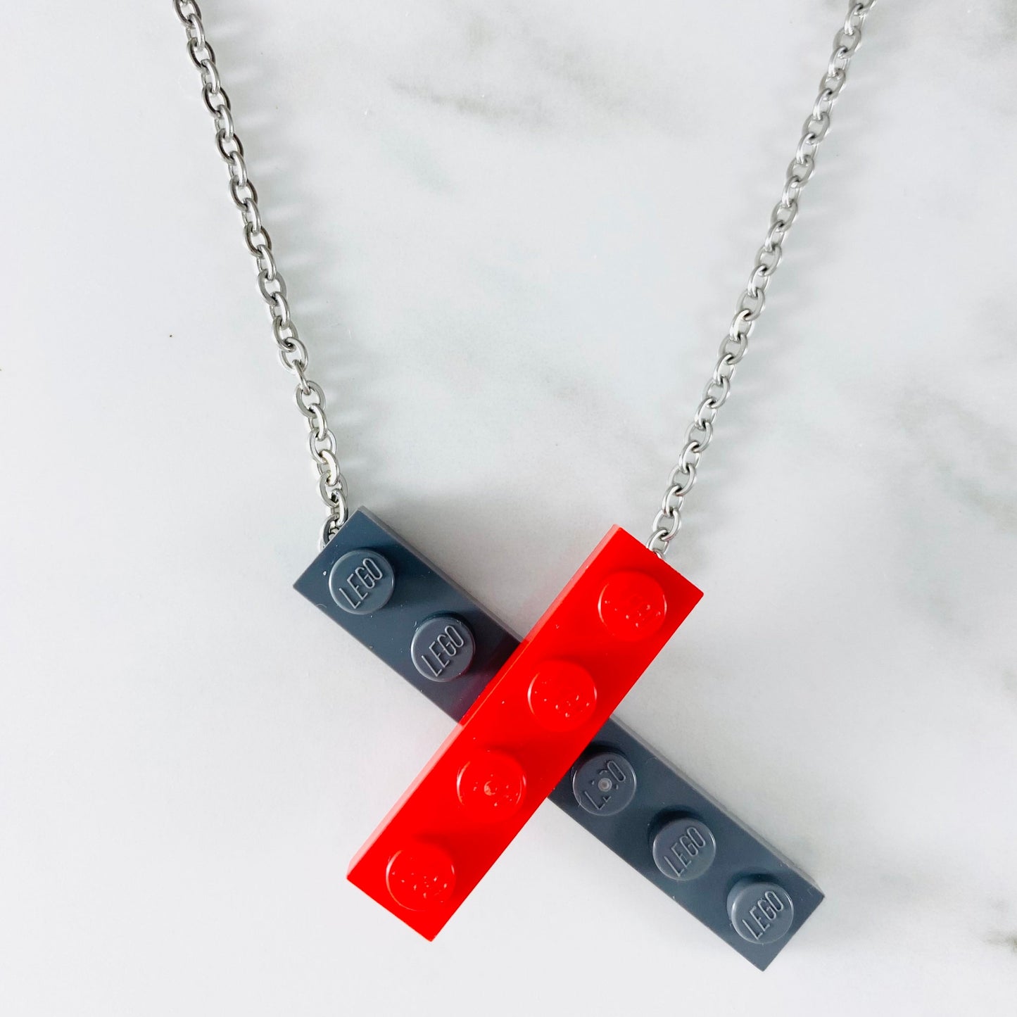 Tu Snaps necklace made from Lego pieces