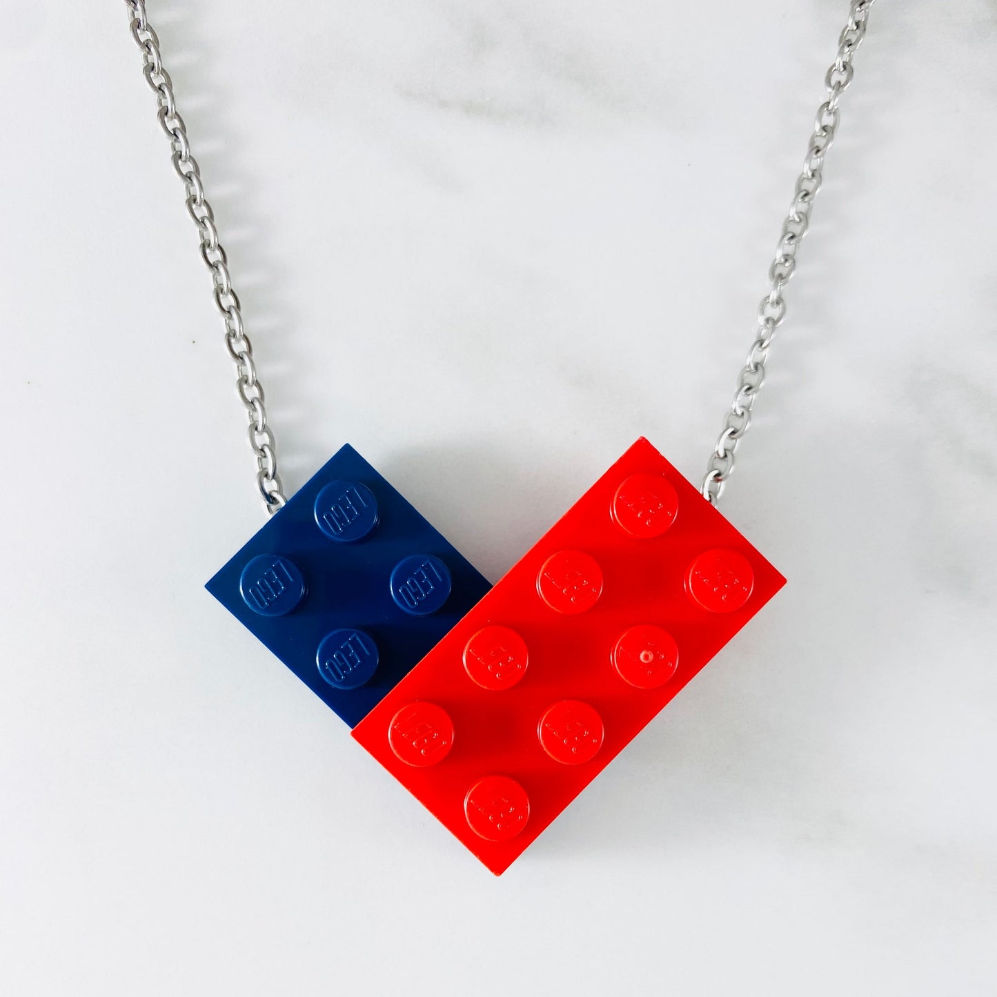 Tu Snaps necklace made from Lego pieces