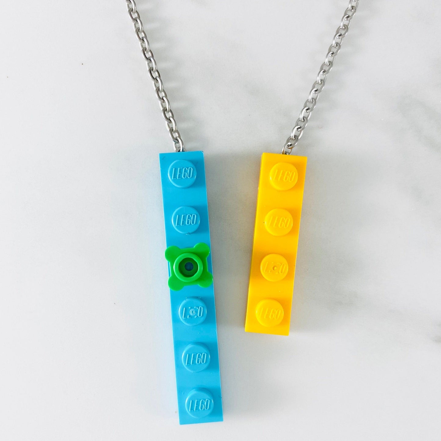 Tu Snaps necklace made from Lego pieces