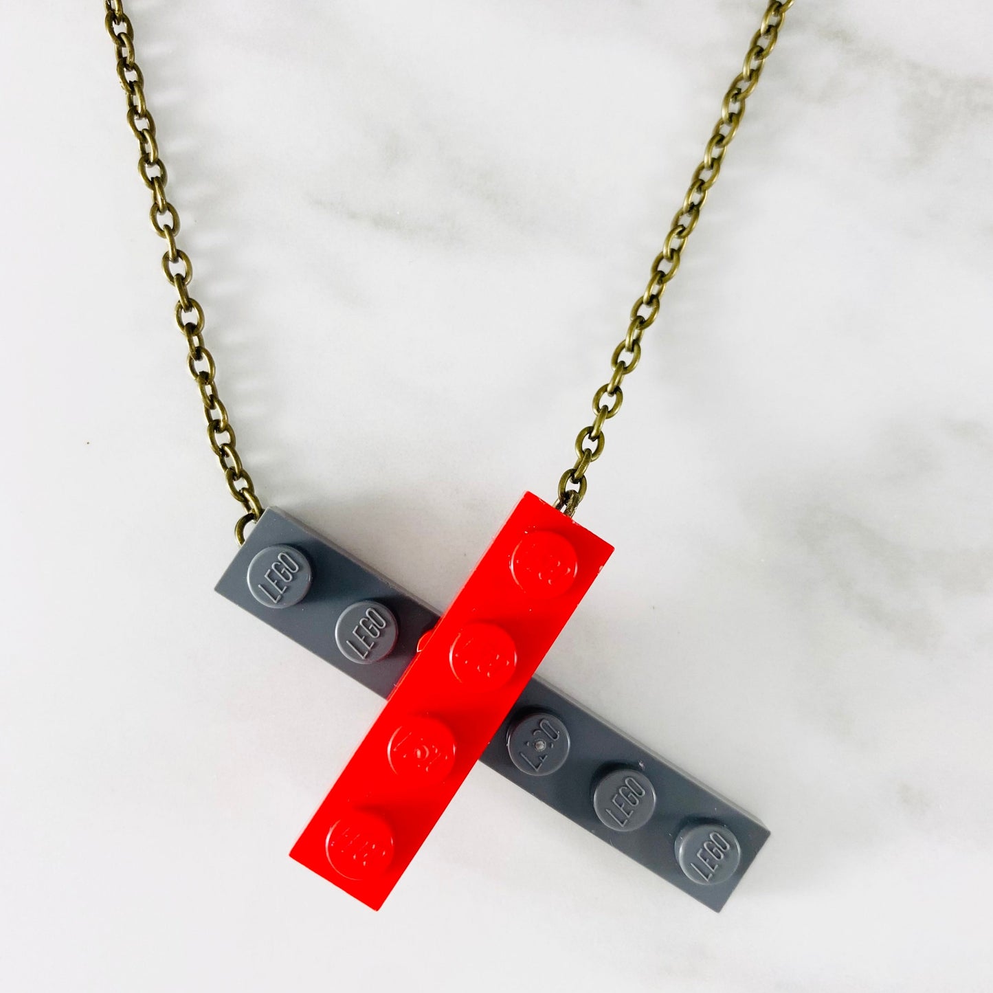 Tu Snaps necklace made from Lego pieces