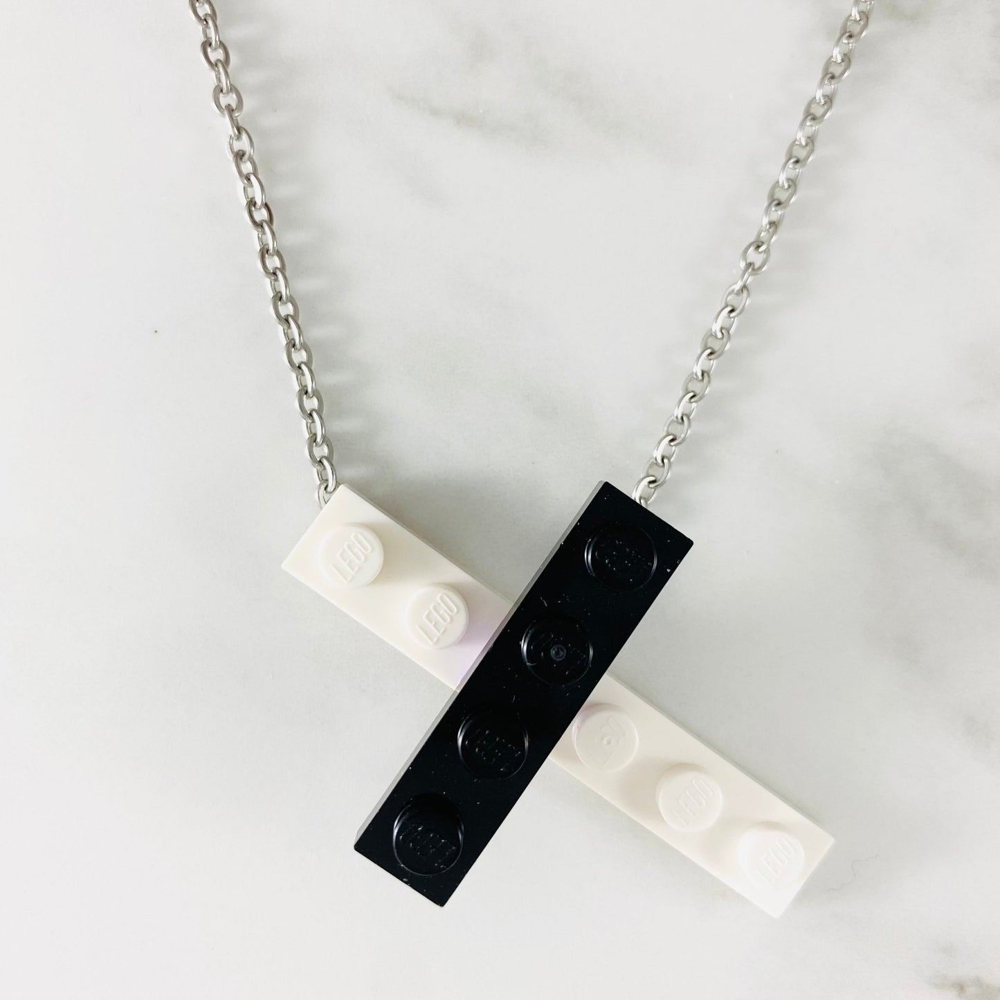Tu Snaps necklace made from Lego pieces