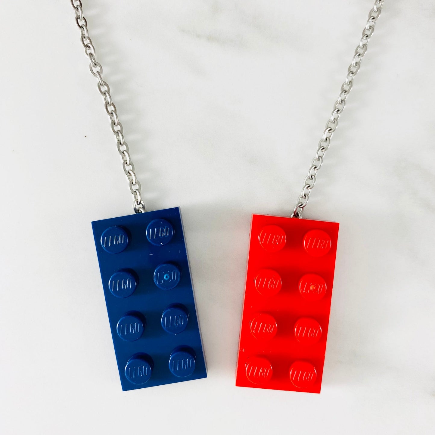 Tu Snaps necklace made from Lego pieces