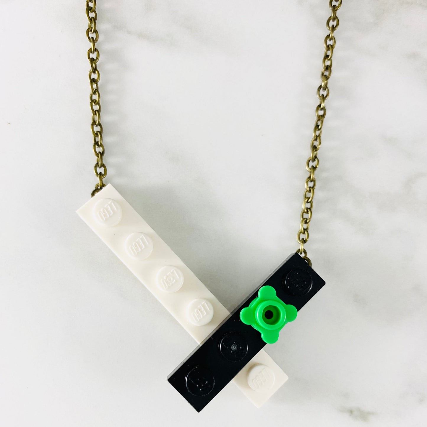 Tu Snaps necklace made from Lego pieces