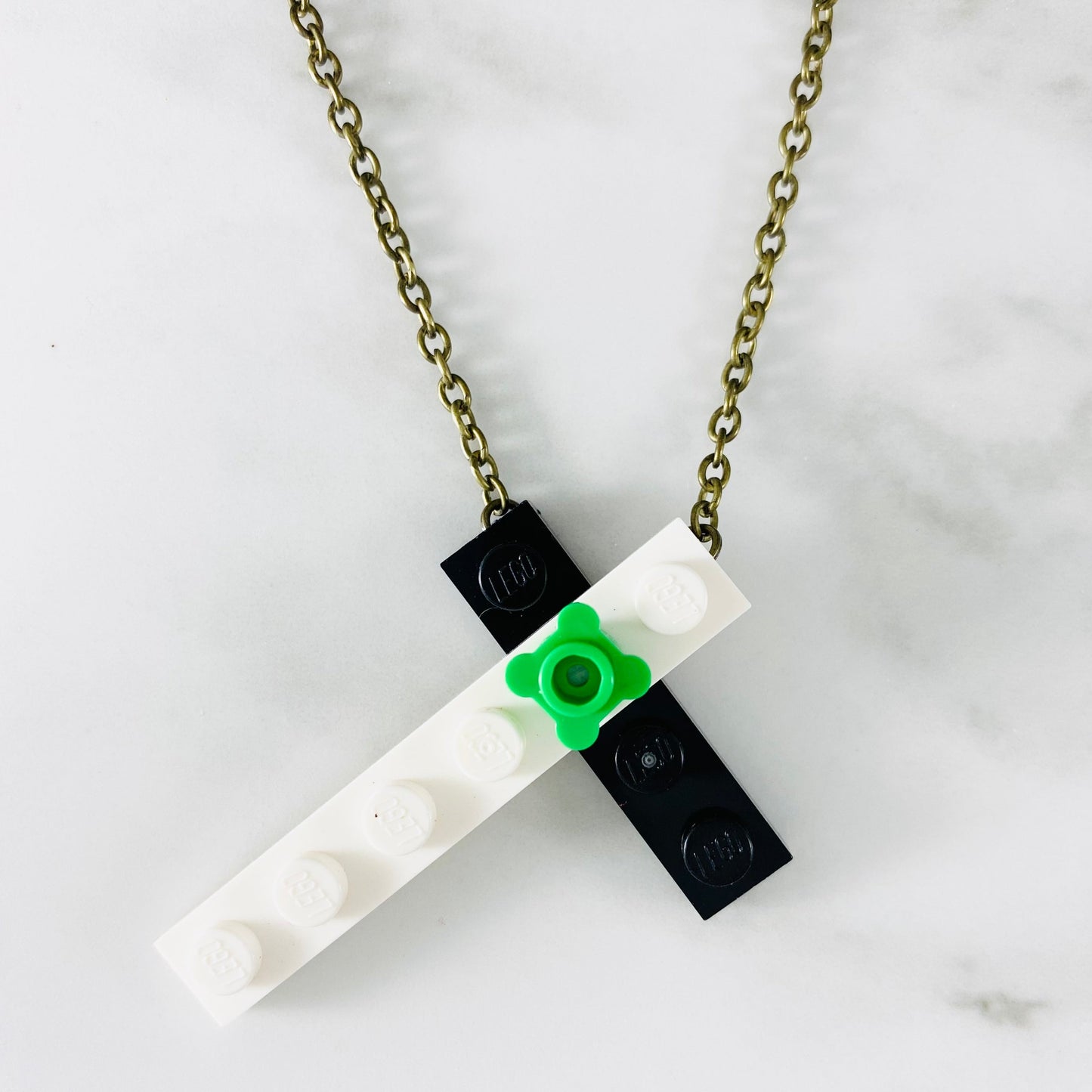 Tu Snaps necklace made from Lego pieces